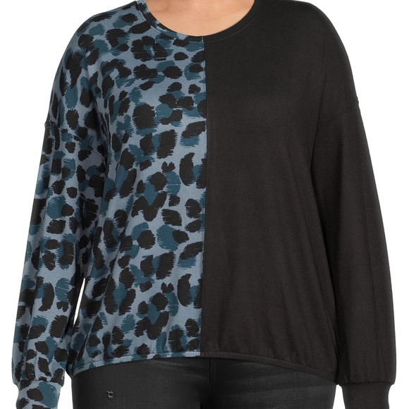 COMO BLU | sweatshirt with contrast - Picture 2 of 2